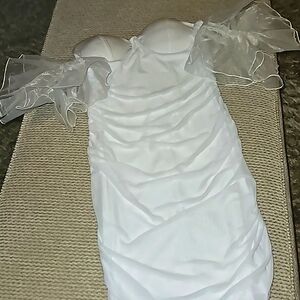 Ladies sexy ruched bodycon dress